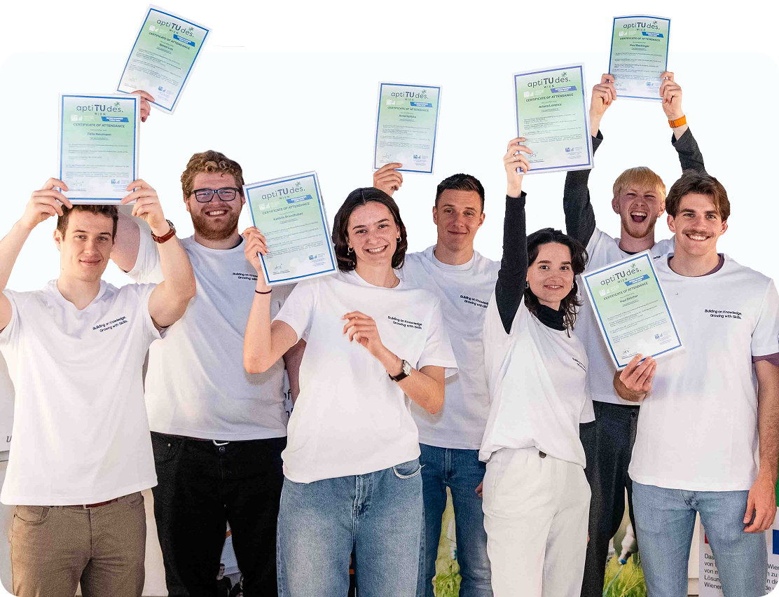 Students with certificates